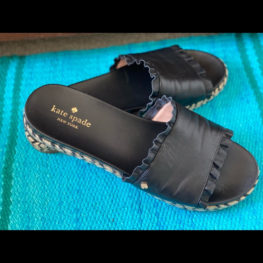 Kate Spade Zahara Leather Slide Sandal Size 9